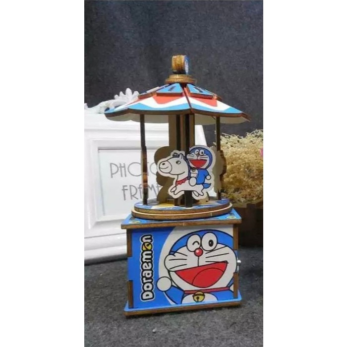 DIY Music Box Doraemon Carousel / Kotak Musik Doraemon