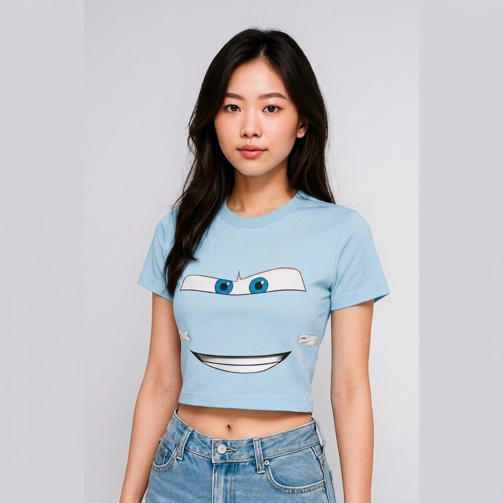Terbaru Crop Tee Mcqueen Crop Mc Queen Cars Kaos Lightning Mcqueen Baju Lightning Mcqueen Kaos