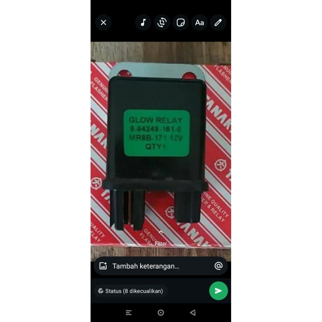 relay glow plug isuzu panther