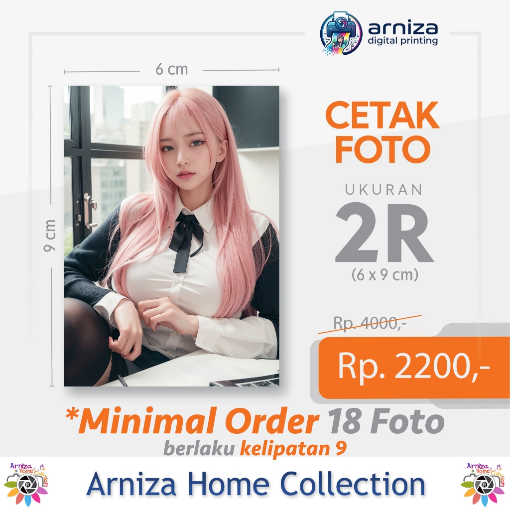 Cetak Foto 2R Premium Glossy Kertas Tebal Epson 6 Warna Anti Pudar