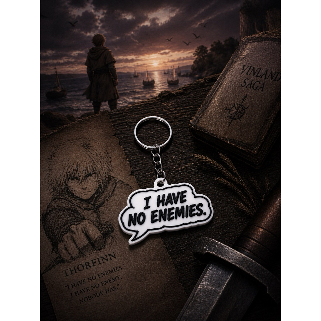 Gantungan Kunci Anime Vinland Saga "I Have No Enemies" - Keychain Thorfinn