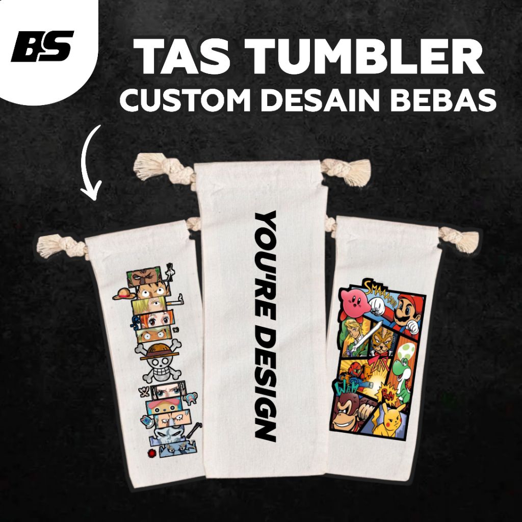 Tas Tumbler blacu Custom Desain Suka-Suka