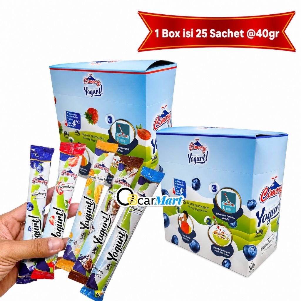 Cimory Yogurt Stick 1 Box Isi 25 Sachet @40gr – Yogurt Drink Aneka Rasa, Praktis & Sehat