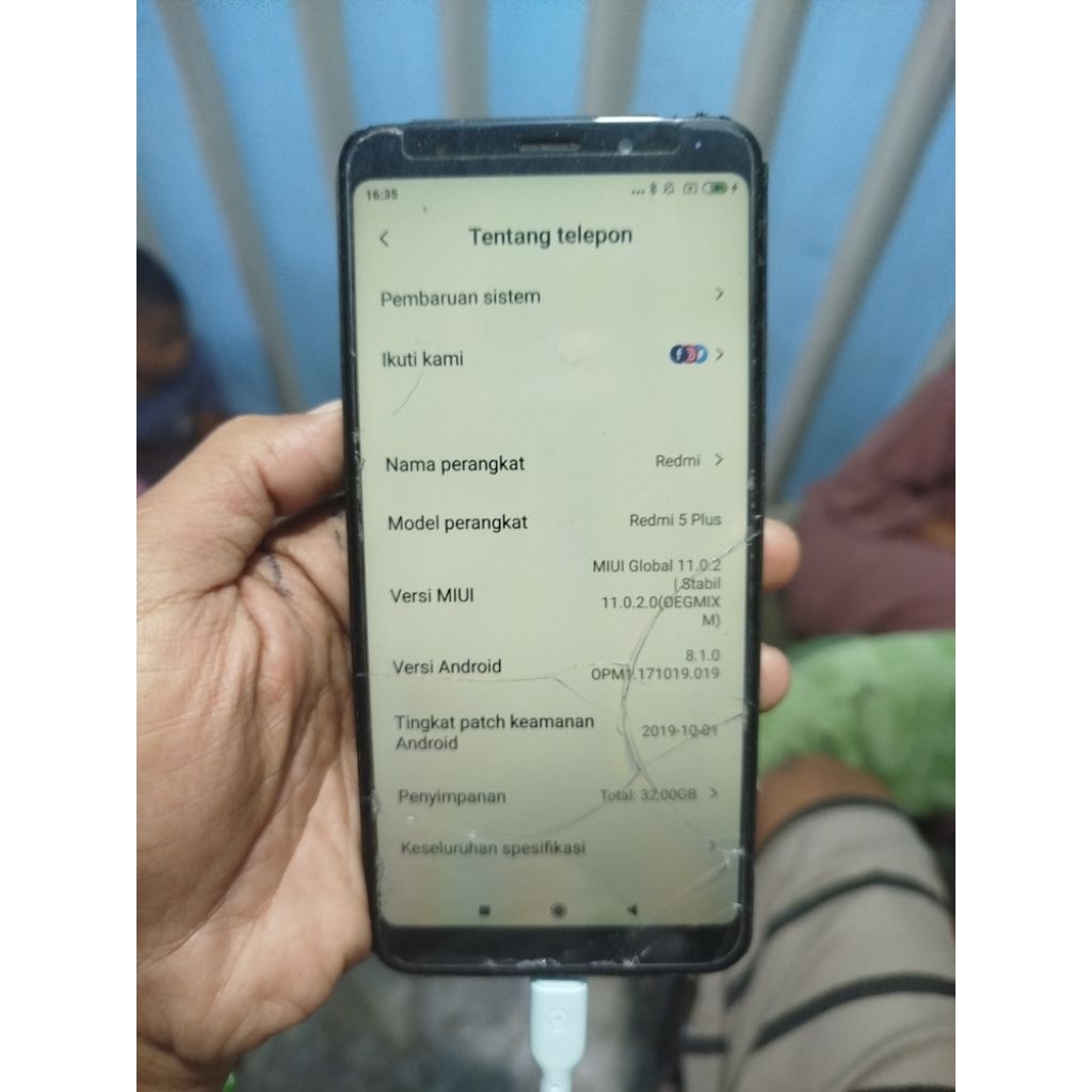 redmi 5 plus minus lcd layak pakek