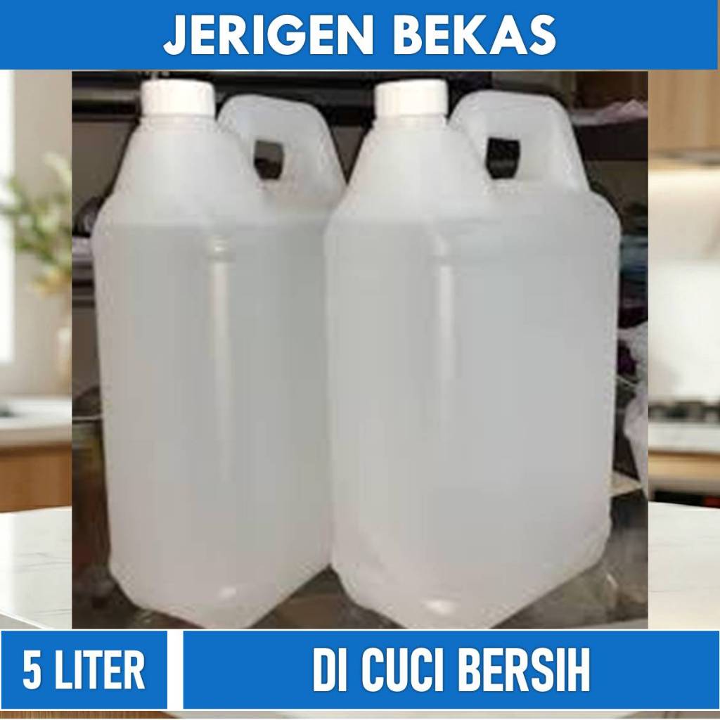 Jerigen Bekas 5 Liter HDPE Putih Food Grade
