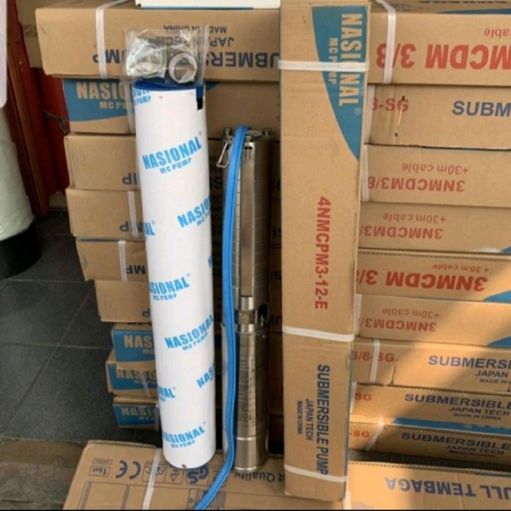 Pompa Satelit 4" Nasional Mc Pump 1hp 750watt Kipas Setenlis Submersible