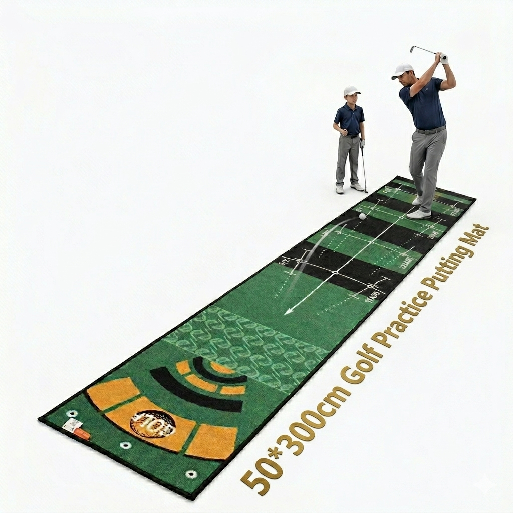 Golf Putting Green Mat 3 Meter - Alat Latih Golf Premium Anti Slip Indoor outdor