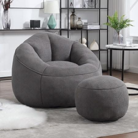 Bean Bag - Sofa Luxy flowers - Bahan Dhapnie Siap Pakai