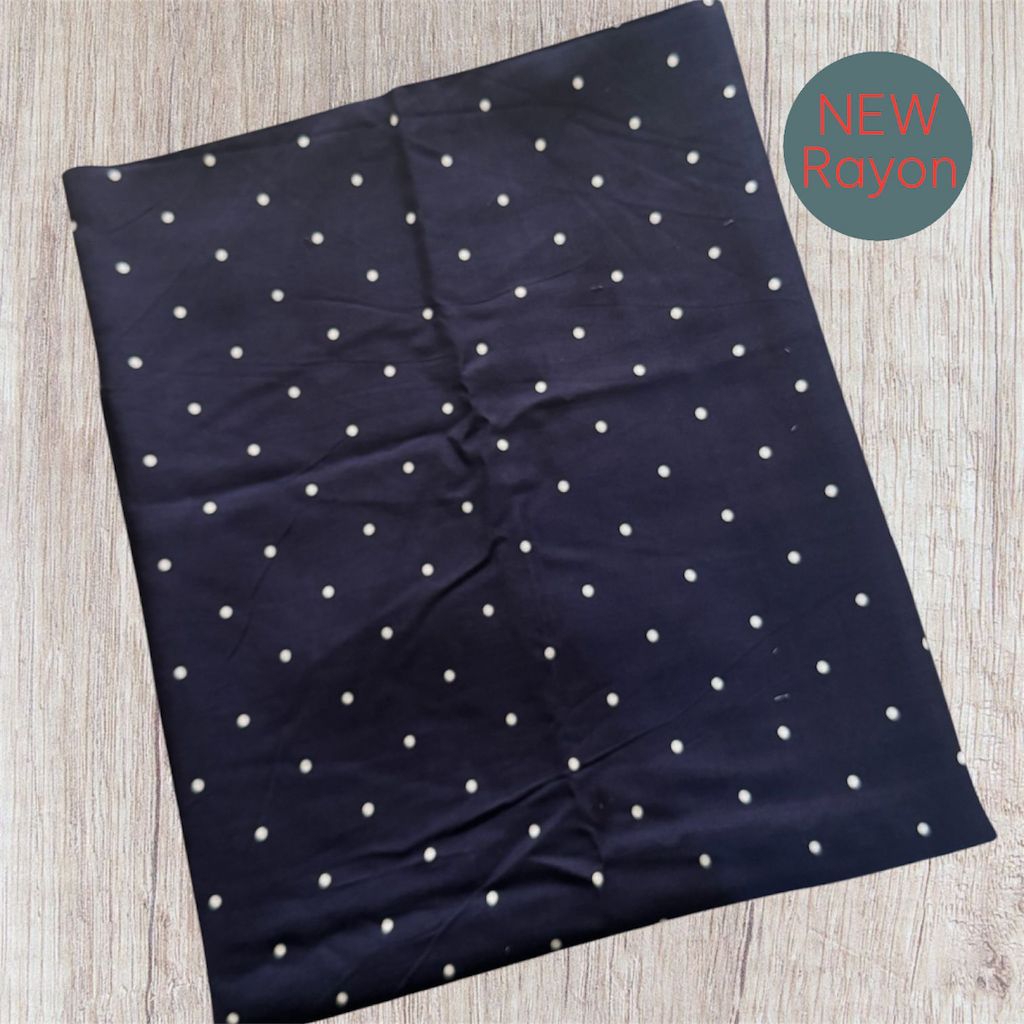 Kain Katun Rayon Viscose Motif Polkadot Terbaru | Kain Katun Rayon | Rayon Premium