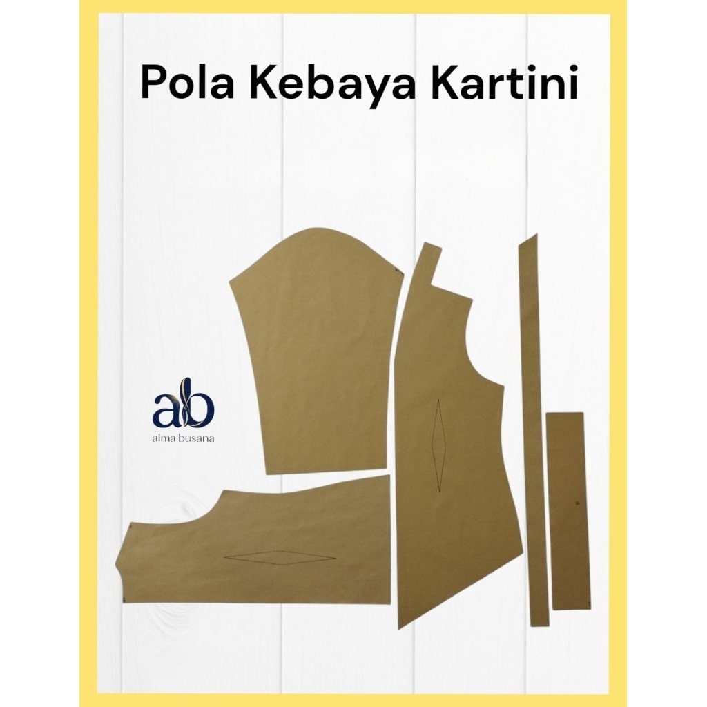 Pola kebaya Kartini modern | pola instan kebaya modern