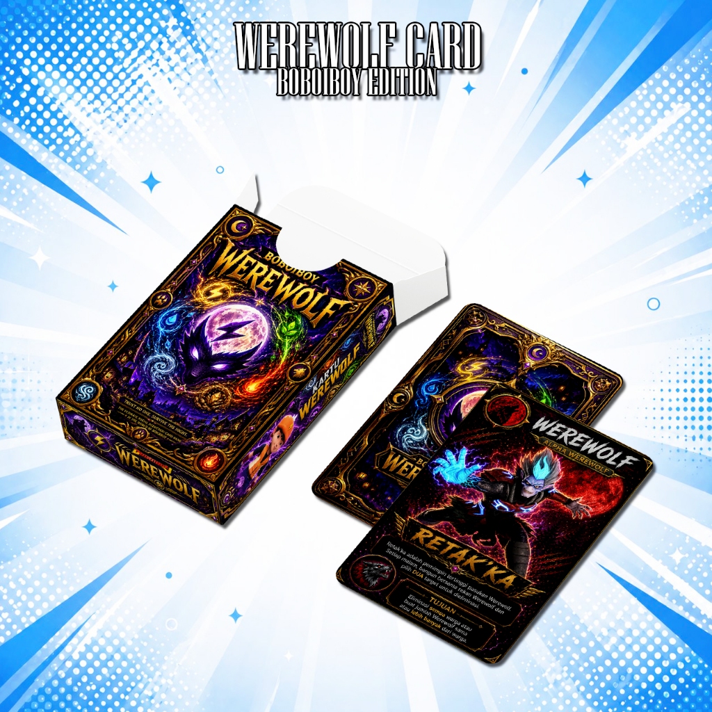 BOBOIBOY WEREWOLF OFFICIAL STYLE CARD SET PREMIUM LIMITED EDITION