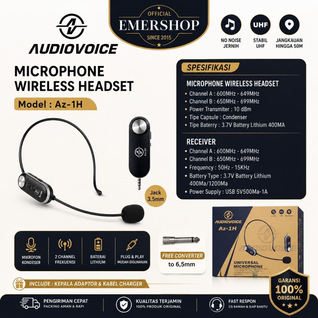 Microphone Wireless Headset / Microphone wireless clip on - Mic Jepit Wireless / Mic Headset / Mic I