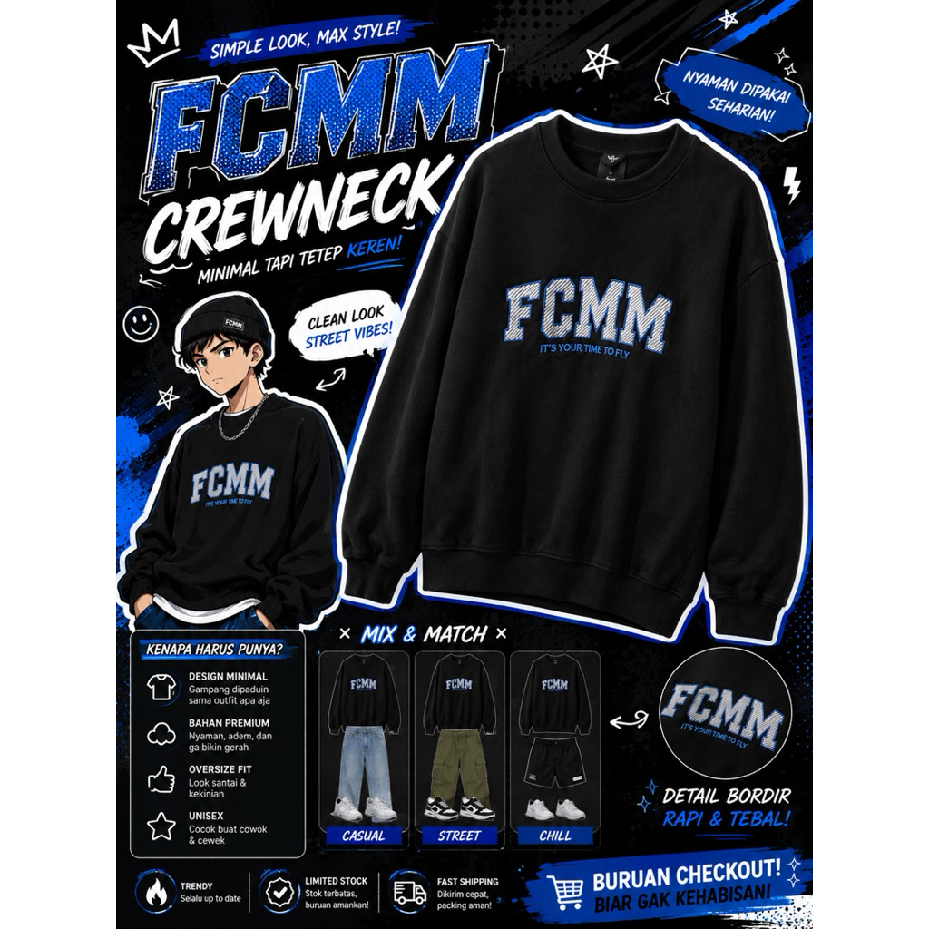 FCMM CREWNECK – SIMPLE TAPI KEREN