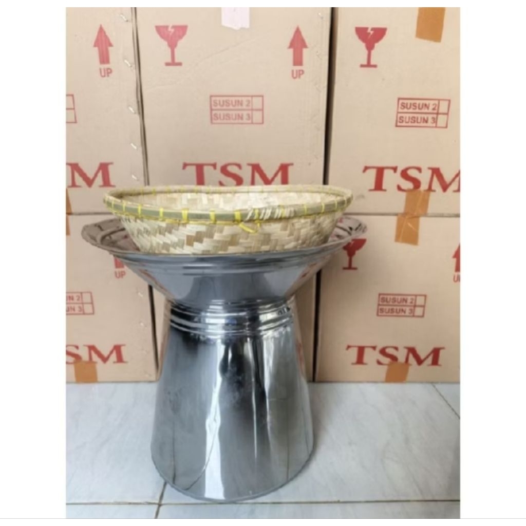 SEENG DANGDANG STAINLESS TINGGI + KUKUSAN BAMBU
