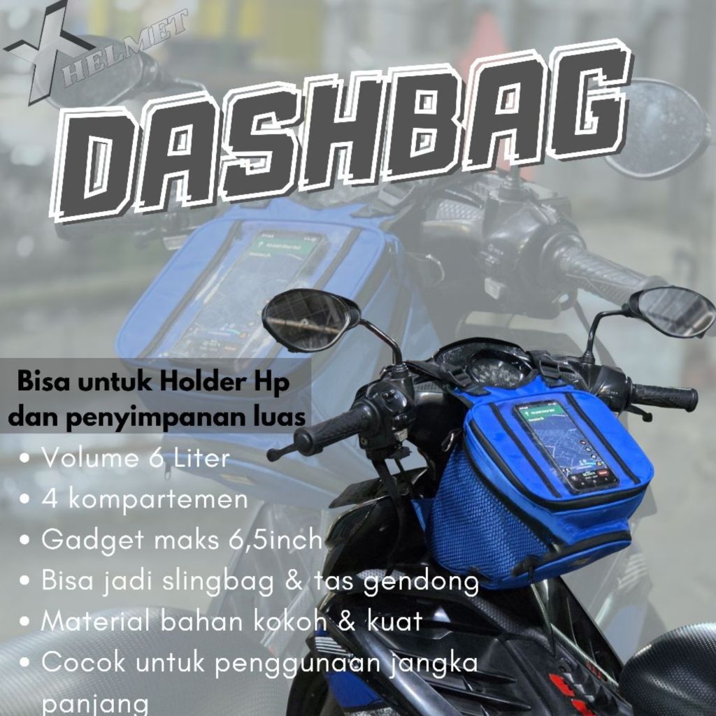 Dasgba bagasi depan motor bebek metik waterproof anti air harian touring box hp GPS