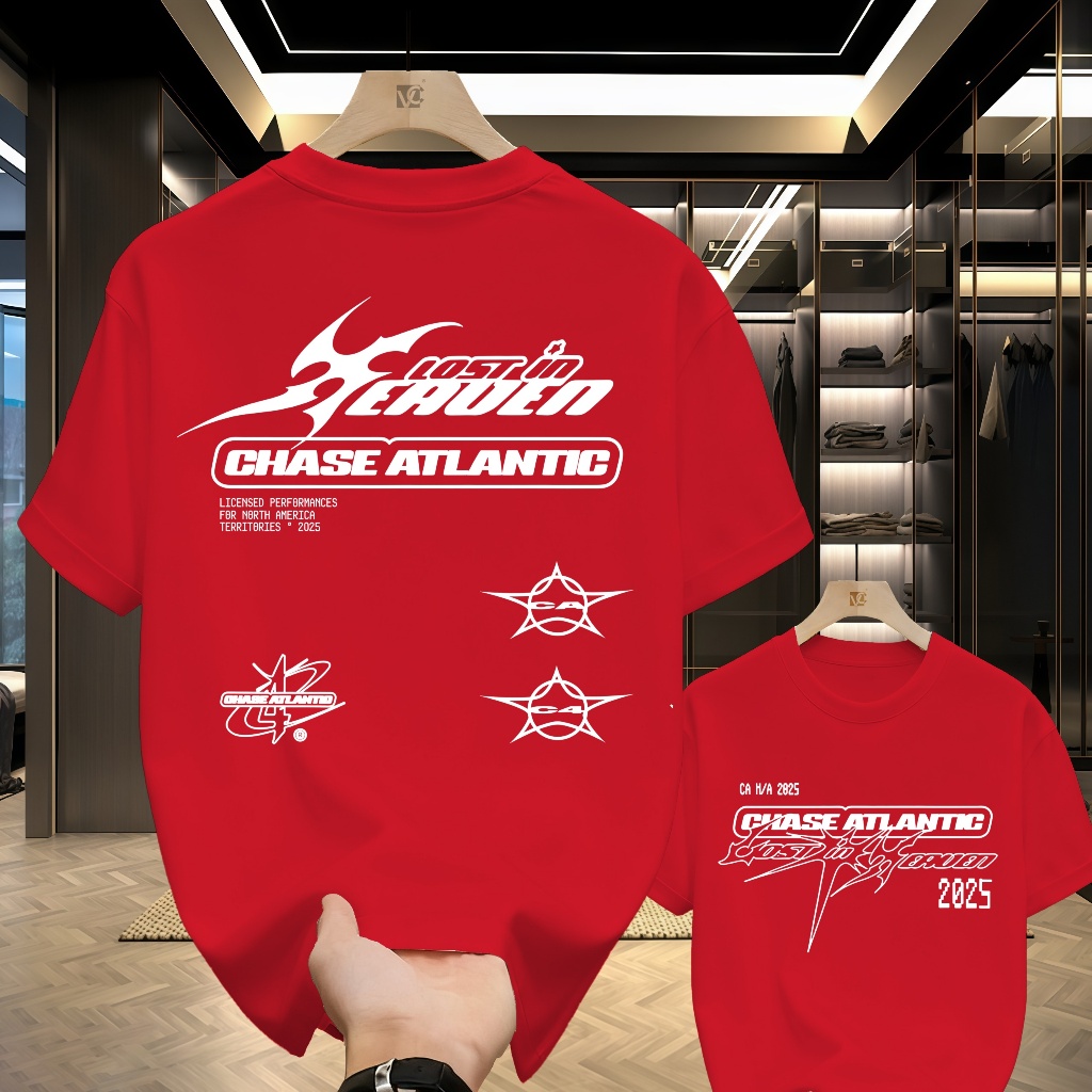 Chase Atlantic Lost di Eropa dan Inggris Tour 2026 T-Shirts Pakaian Hip Hop Rock Band Pria T-shirt