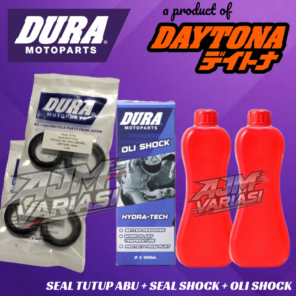 Paket Seal Shock + Oli Shock Dura By DAYTONA NMAX OLD, NMAX NEW, RX KING