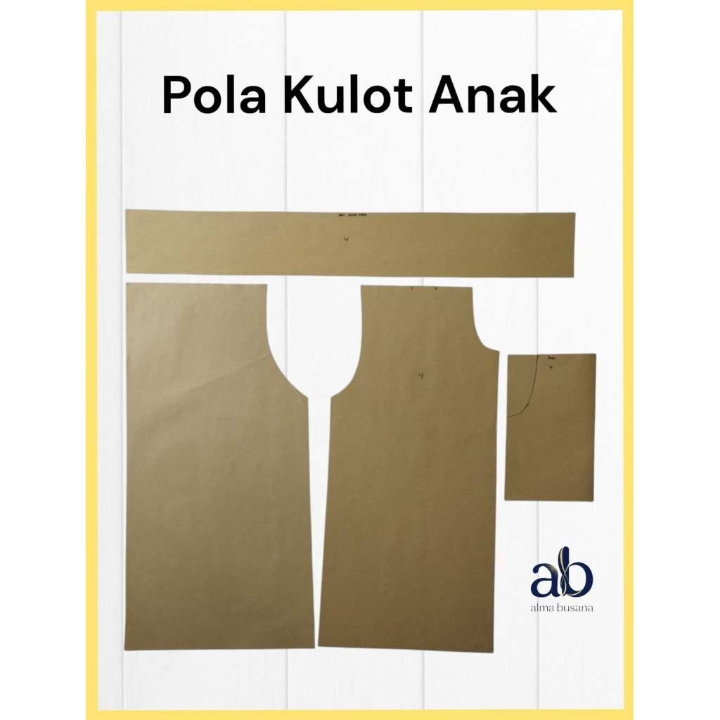 Pola celana kulot Anak | pola instan celana kulot Anak