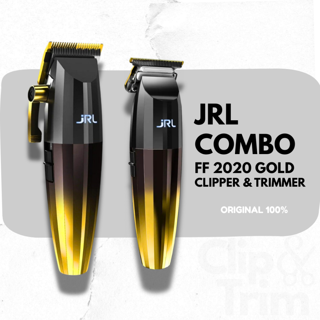 JRL Combo FF 2020 Clipper Trimmer Original Alat Cukur Rambut Barber JRL Professional Gold