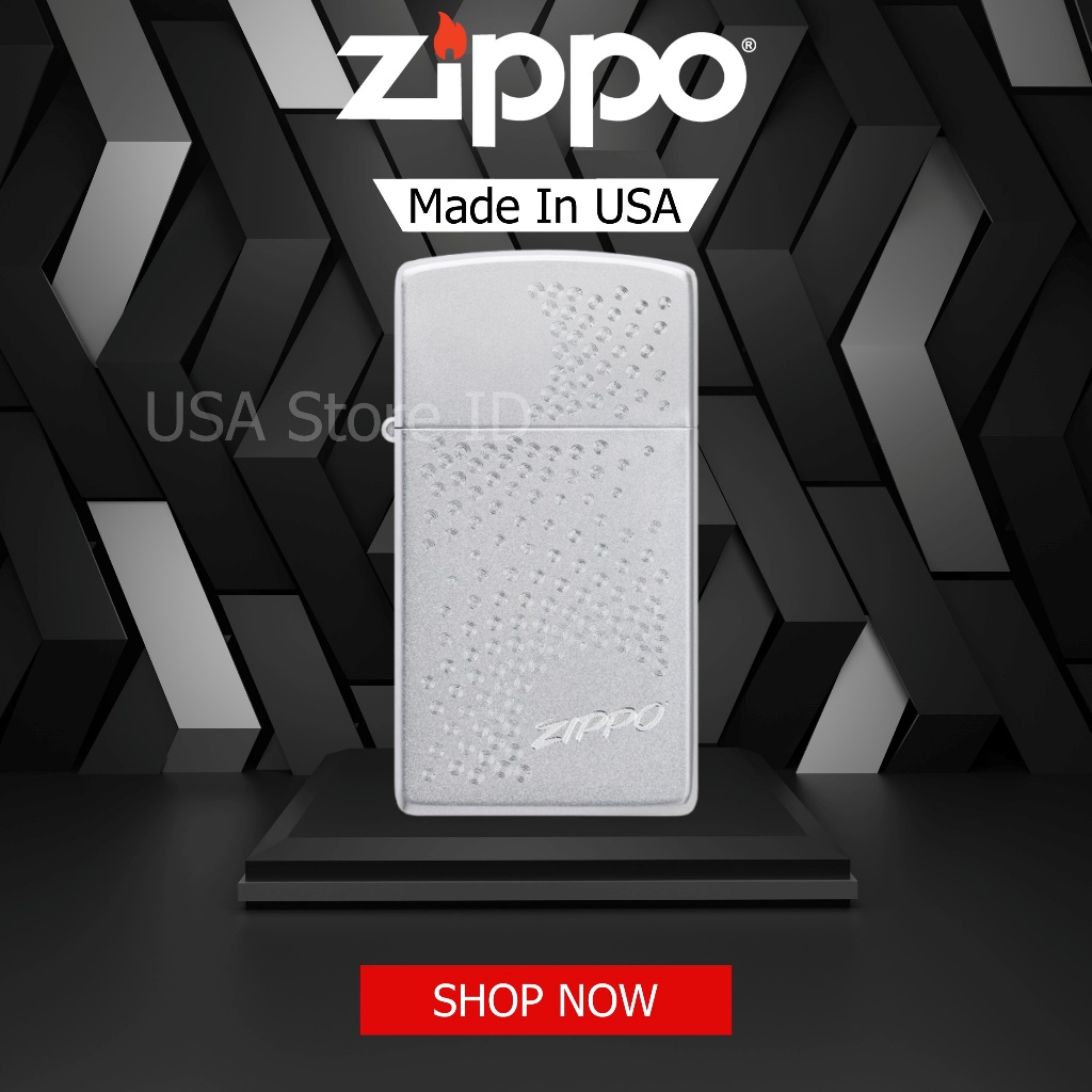 Zippo Slim Zippo Dot Design 46271 Original Made In USA