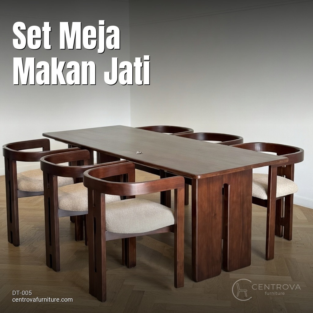 SET MEJA MAKAN JATI | CENTROVA FURNITURE