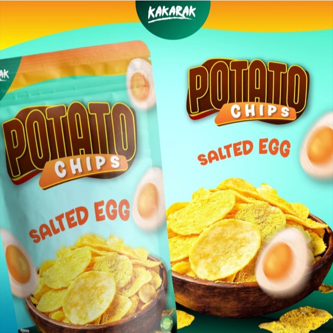 Potato Chips Premium 55gr / Keripik Kentang Asli Renyah Salted Egg & Cheese / Snack Crispy Gurih