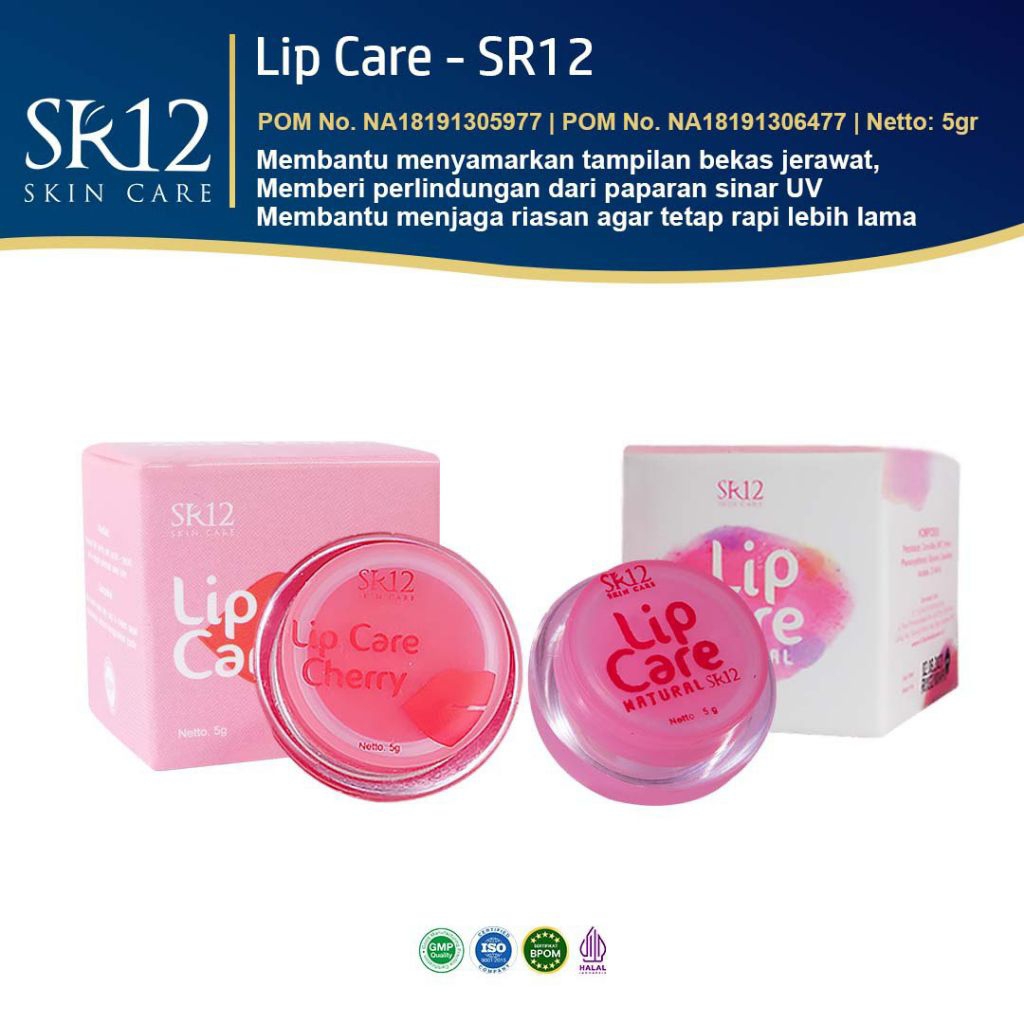 Lip Care SrR12 100% Original Mencerahkan Bibir Melembabakan Bibir Mencegah Bibir Kering & Pecah-peca