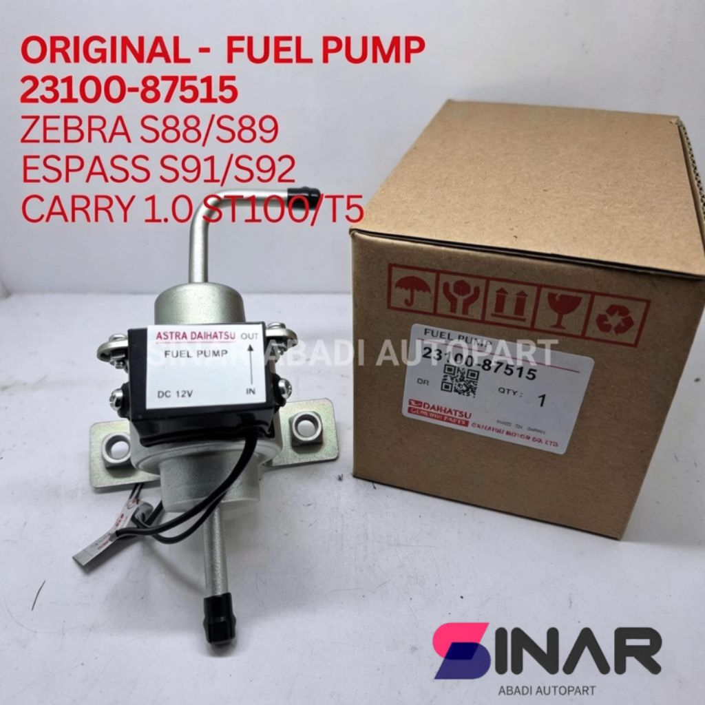 FUEL PUMP POMPA BENSIN ORIGINAL 23100-87515 COCOK UNTUK DAIHATSU ZEBRA S88 S89 ESPASS S91 S92 SUZUKI