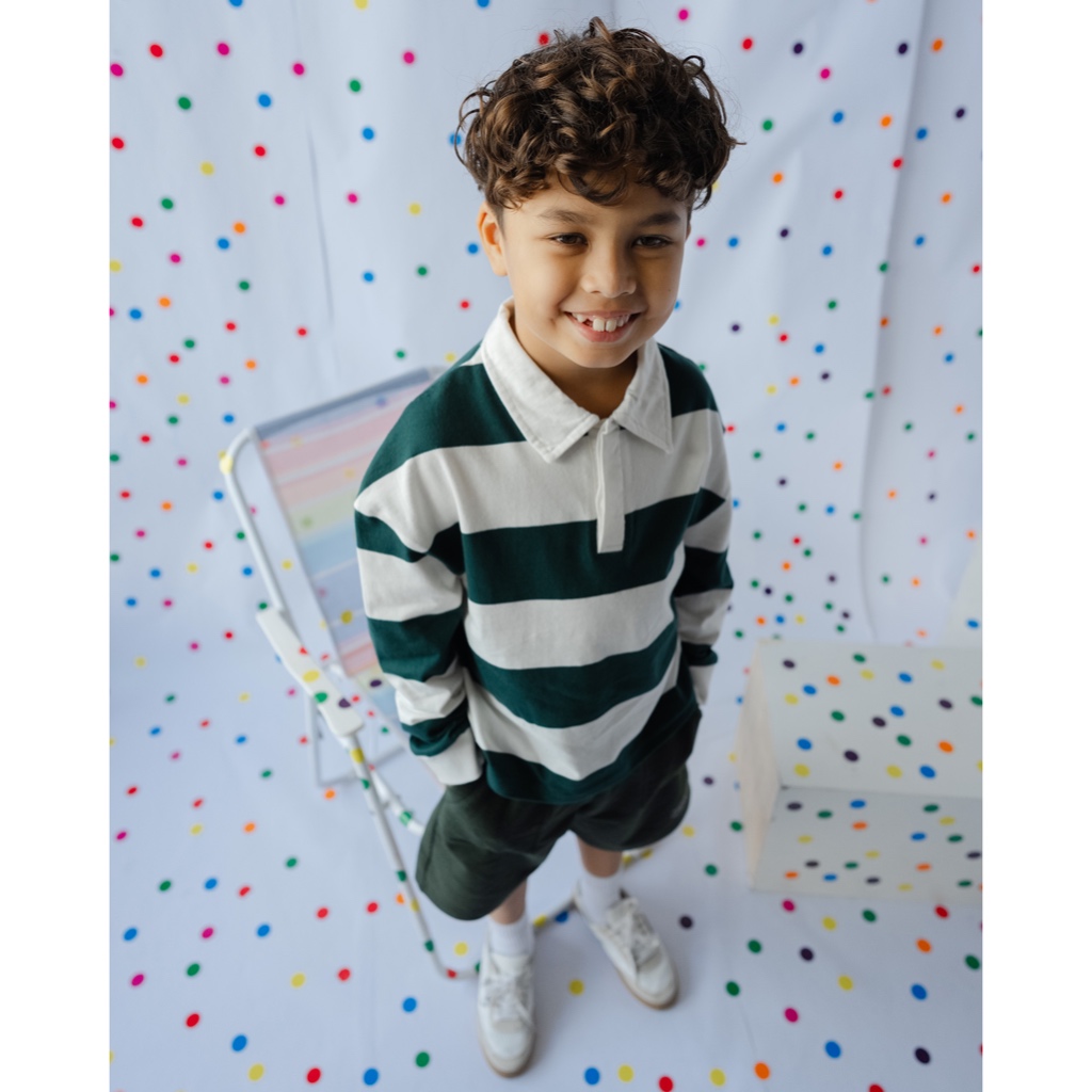 LEWIS EMMA - Rugby Shirt (2-14 Tahun) Kemeja Anak Laki-Laki / Atasan Anak Lengan Panjang