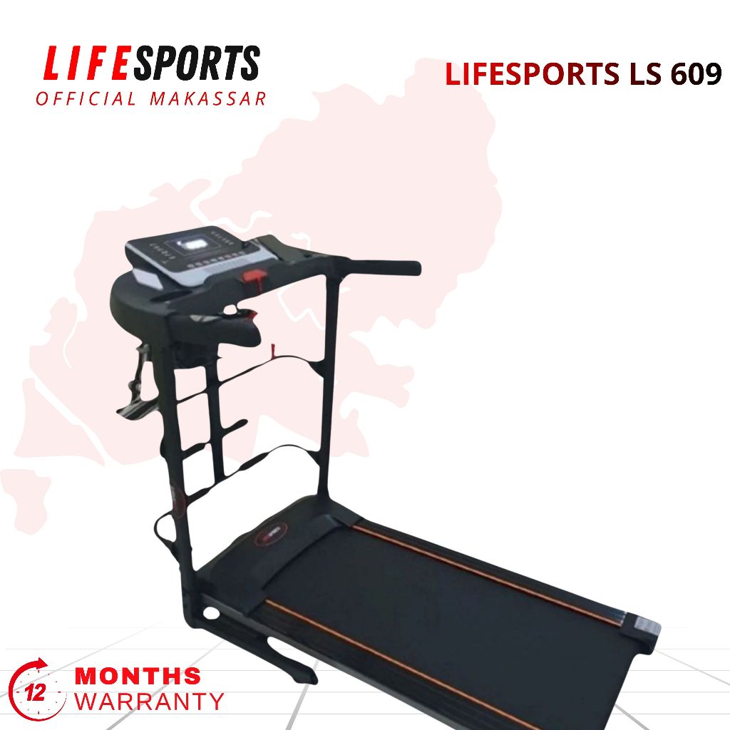 Lifesports - Cardio Alat Olahraga Fitness Walking Pad Treadmill Listrik Elektrik LS 609 - BB300