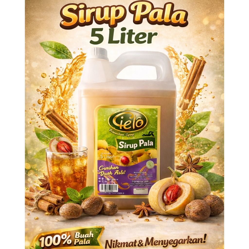 Dirigen Sirup Pala Isi 5ltr -  Minuman Sehat dan Segar - Minuman buah asli