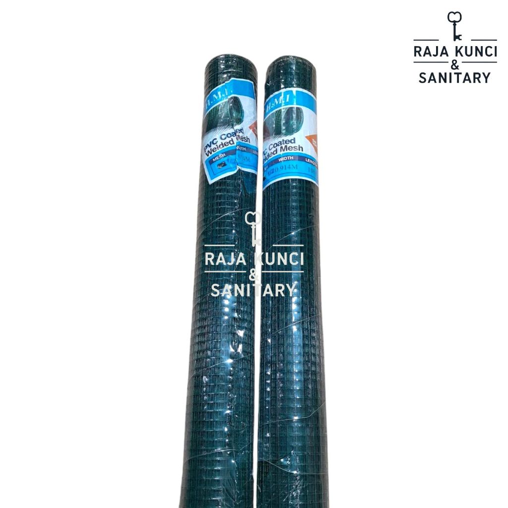 Kawat Loket Pvc 1/2" Inch x 90CM x 10M / Kawat Loket Pvc Hijau 1/2" Inch