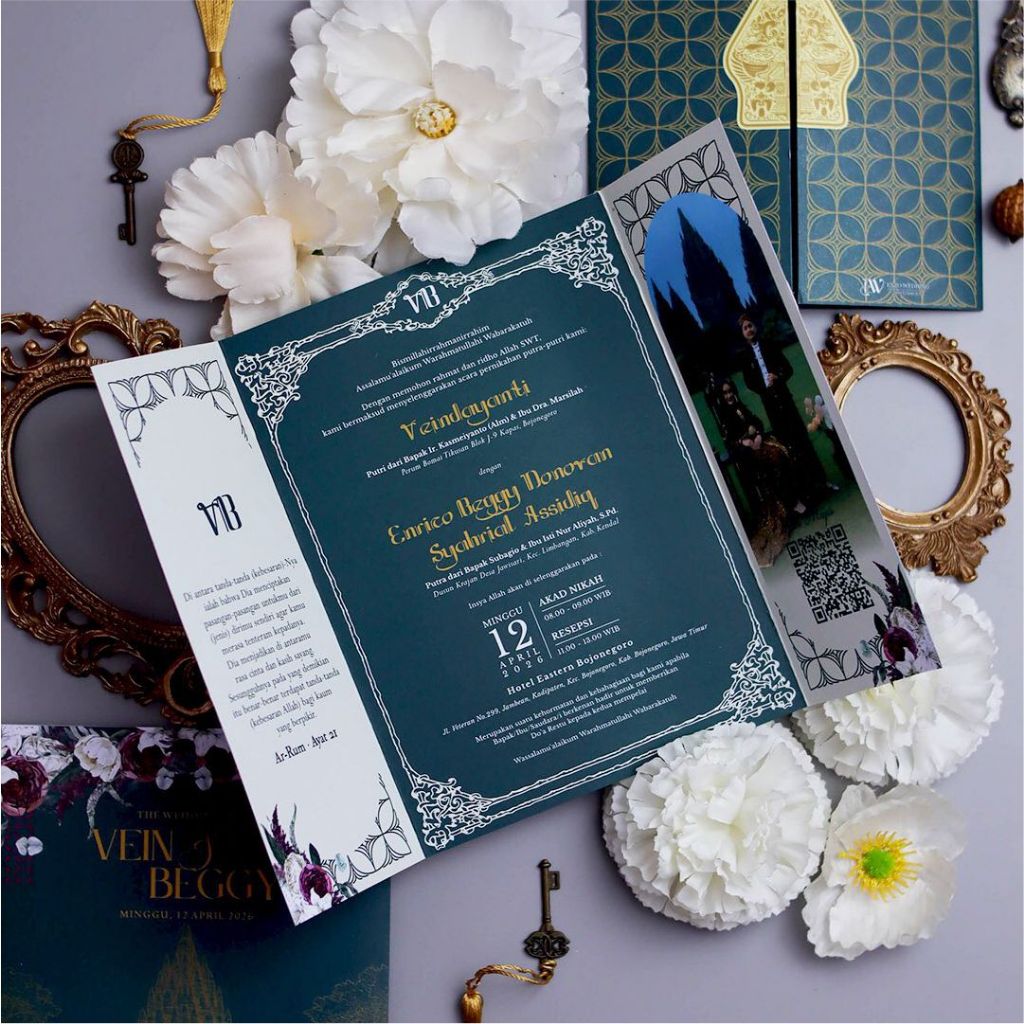 Undangan Softcover Premium Free Custom Desain + Foto | BiFold - TriFold