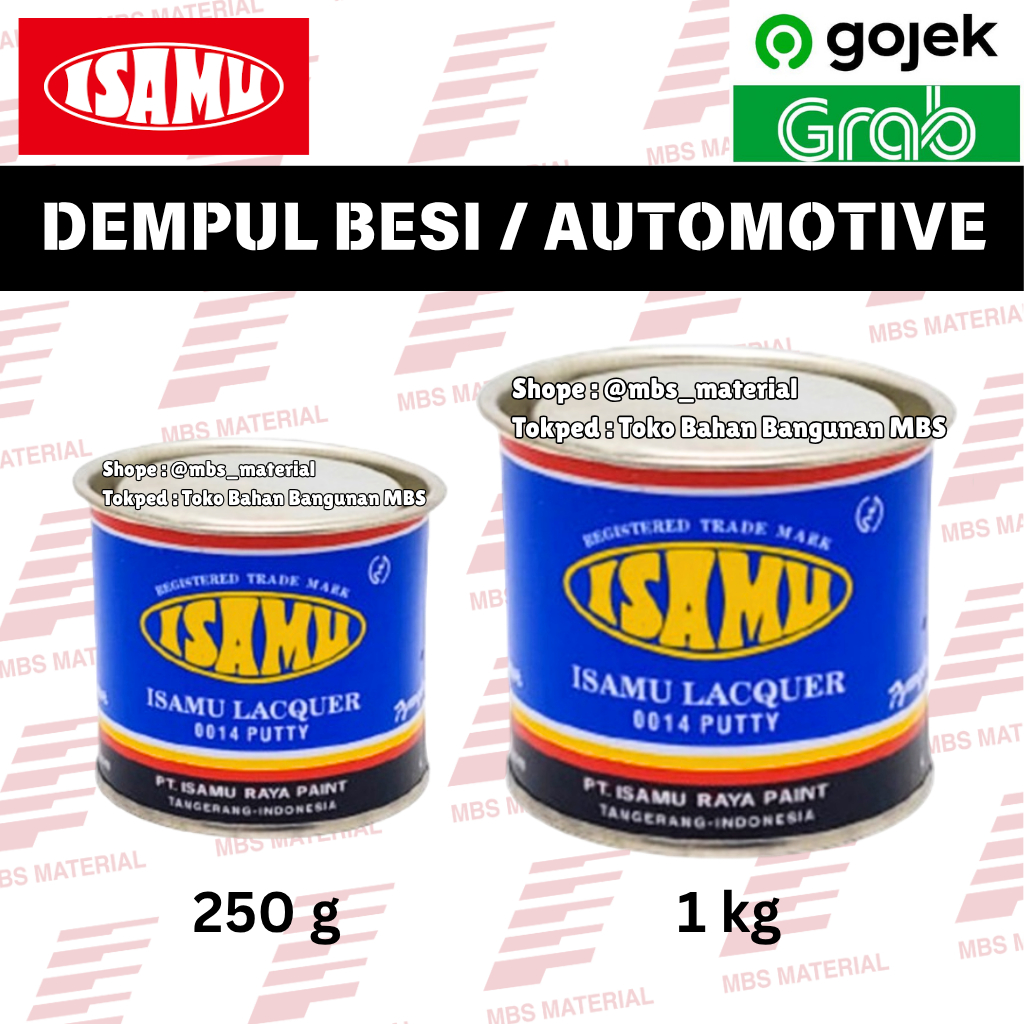 INSTANT & SAME DAY | Isamu - Dempul Besi / Dempul Motor / Dempul Mobil / Dempul Duco (250 Gram & 1 K