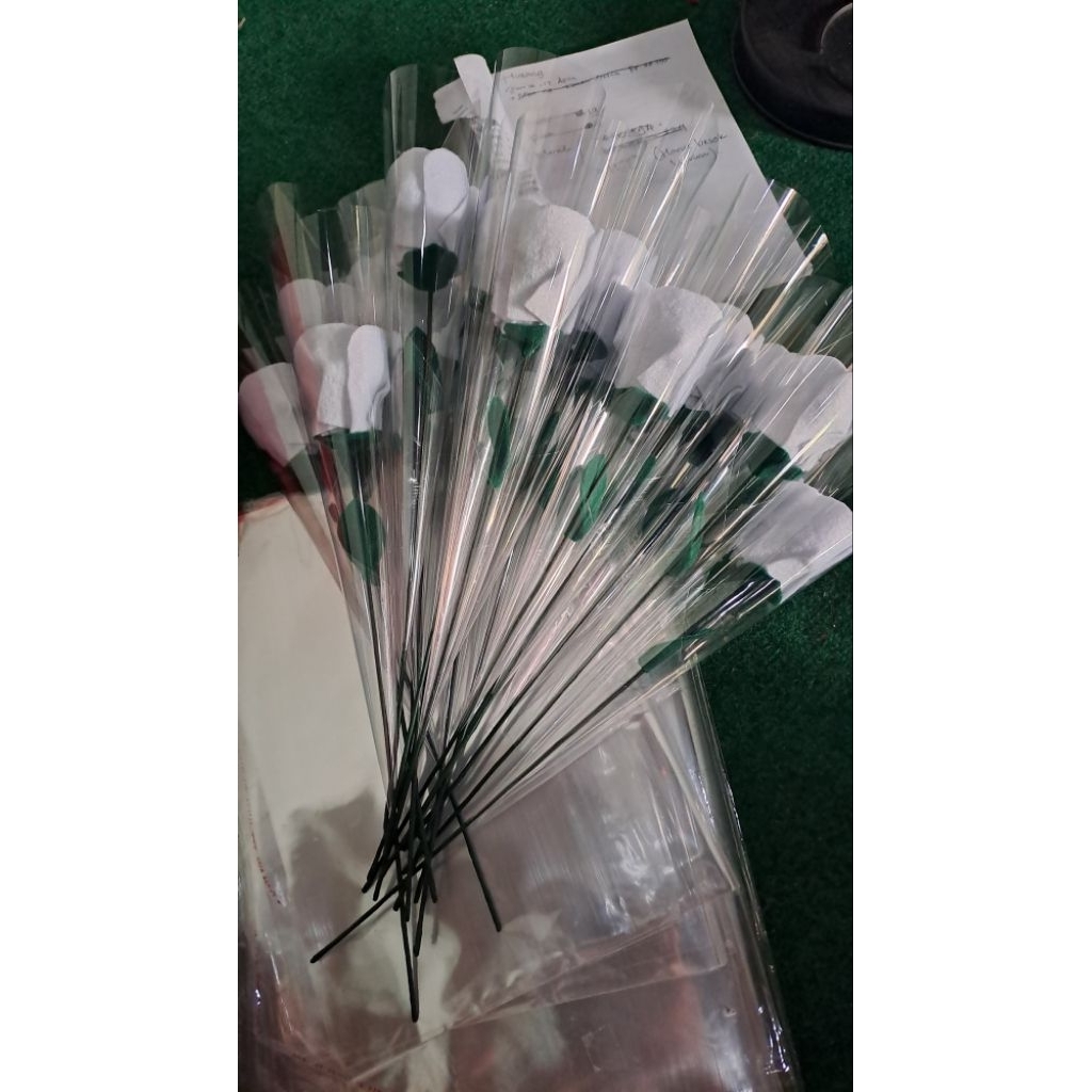 BUNGA FLANEL PAKAI PLASTIK [100PCS]