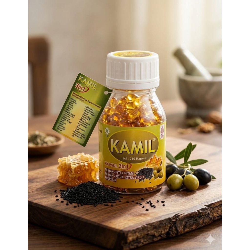 Kamil 3IN1 | Habbatussauda Jinten Hitam + Zaitun + Propolis