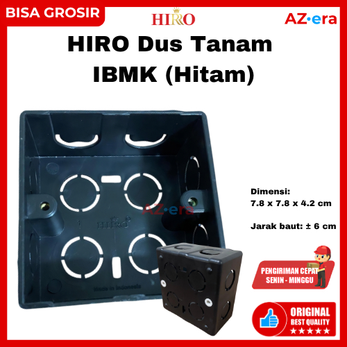 Inbow Dus Tanam HIRO IBMK Hitam Box Saklar Stop Kontak Dudukan Saklar Listrik