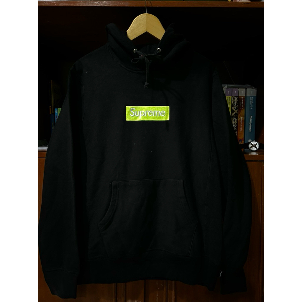 hoodie supreme box logo neon Ss 2017