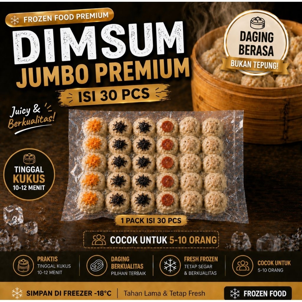 Dimsum Jumbo Premium Syifa Dimsum Bandung Isi 30 Pcs Frozen