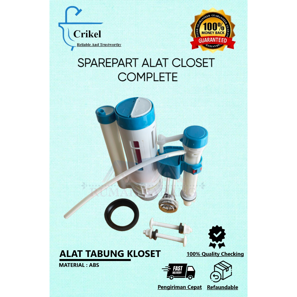 PELAMPUNG CLOSET KOMPLIT UNIVERSAL DUAL FLUSH MODEL TOTO / AMERICAN STANDART / VOLK / INA