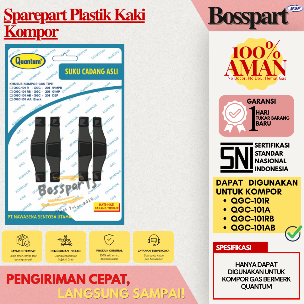 Quantum Sparepart Plastik Kaki Kompor Quantum  / Plastik Kaki Kompor Quantum ORIGINAL