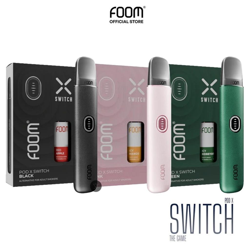 Pod Foom X Switch 1000mAh Bundling Liquid 15ML 100% Authentic