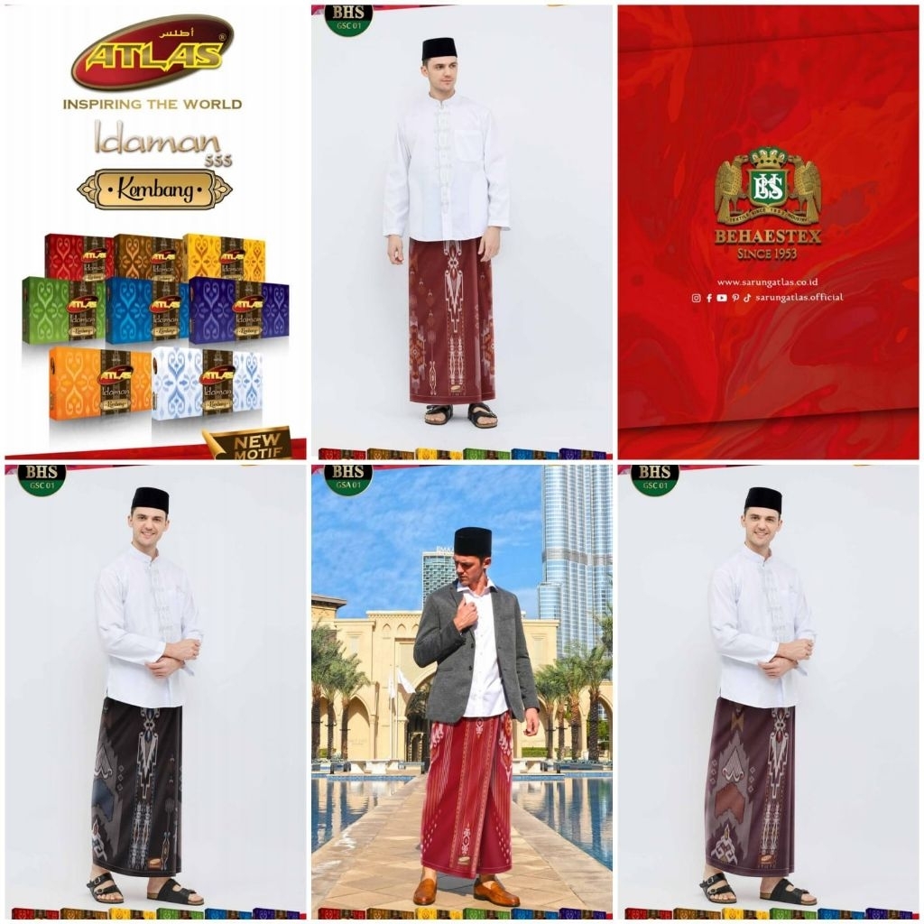 Atlas Idaman Kembang | Sarung Atlas Idaman Kembang | Sarung Motif Kembang Dewasa