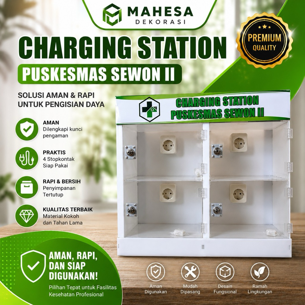 Box Charger HP / Charging Station Akriliik