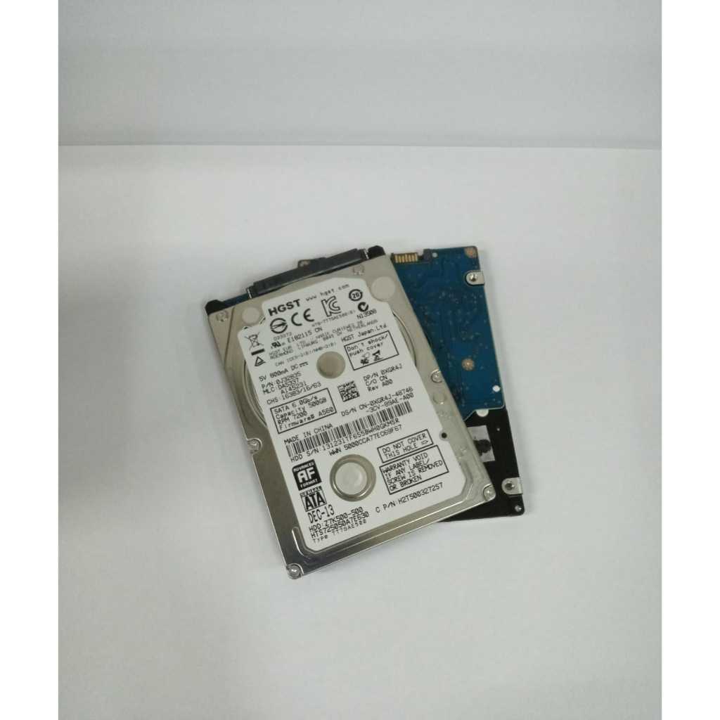 Hardisk Hdd Laptop Hitachi / HGST 500GB 7200RPM 2,5" Sata Body Slim Ori Copotan Mulus Like New
