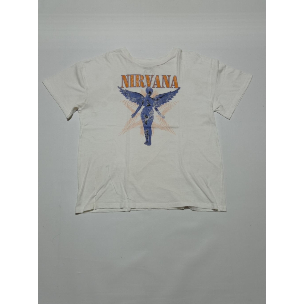 Kaos Band Nirvana In Utero Official Merchandise Warna Putih Size L Boxy Second Brand Nirvana
