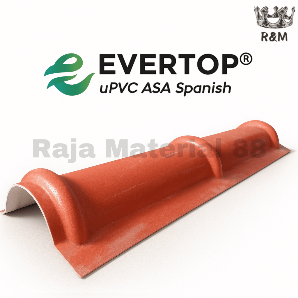 Nok Genteng Atap uPVC Side Ridge | Roofing Accessories ASA Spanish Evertop | Solusi Terbaik Aksesori