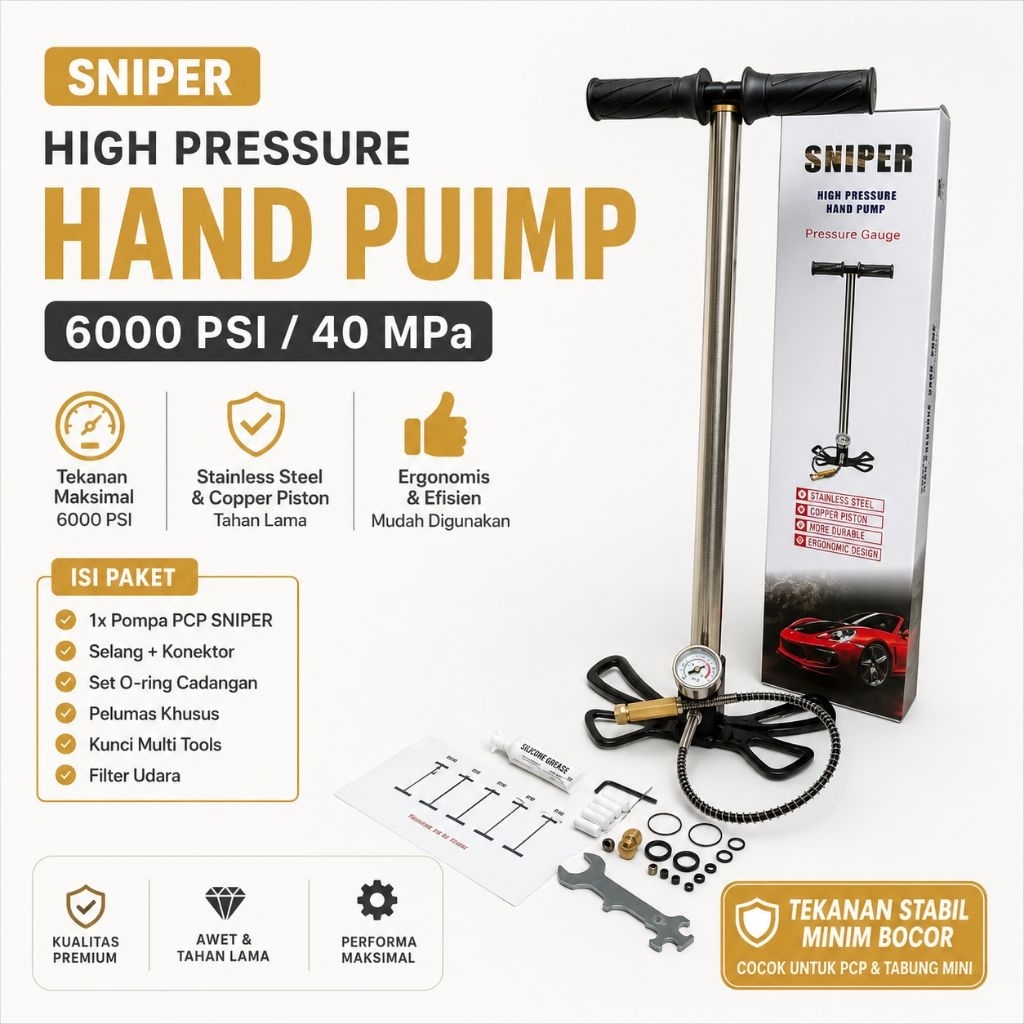 Pompan Pcp Sniper Kaki Lipat, Pompa Pcp 6000Psi, Pompa Pcp Import, Pompa Pcp Import, Pompa Pcp Murah