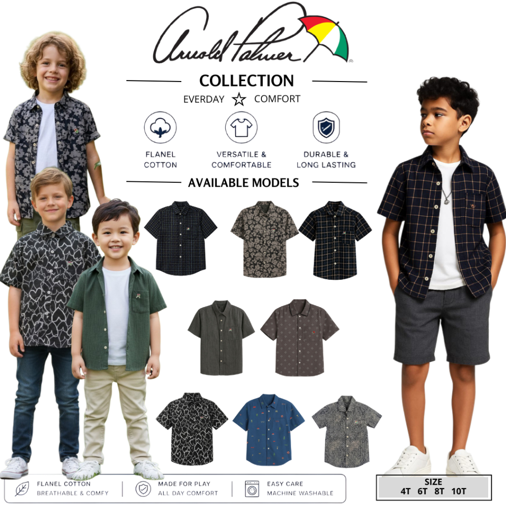 Termurah Kemeja Anak Laki Laki Original Arnold Palmer Size 2 sd 10 Tahun