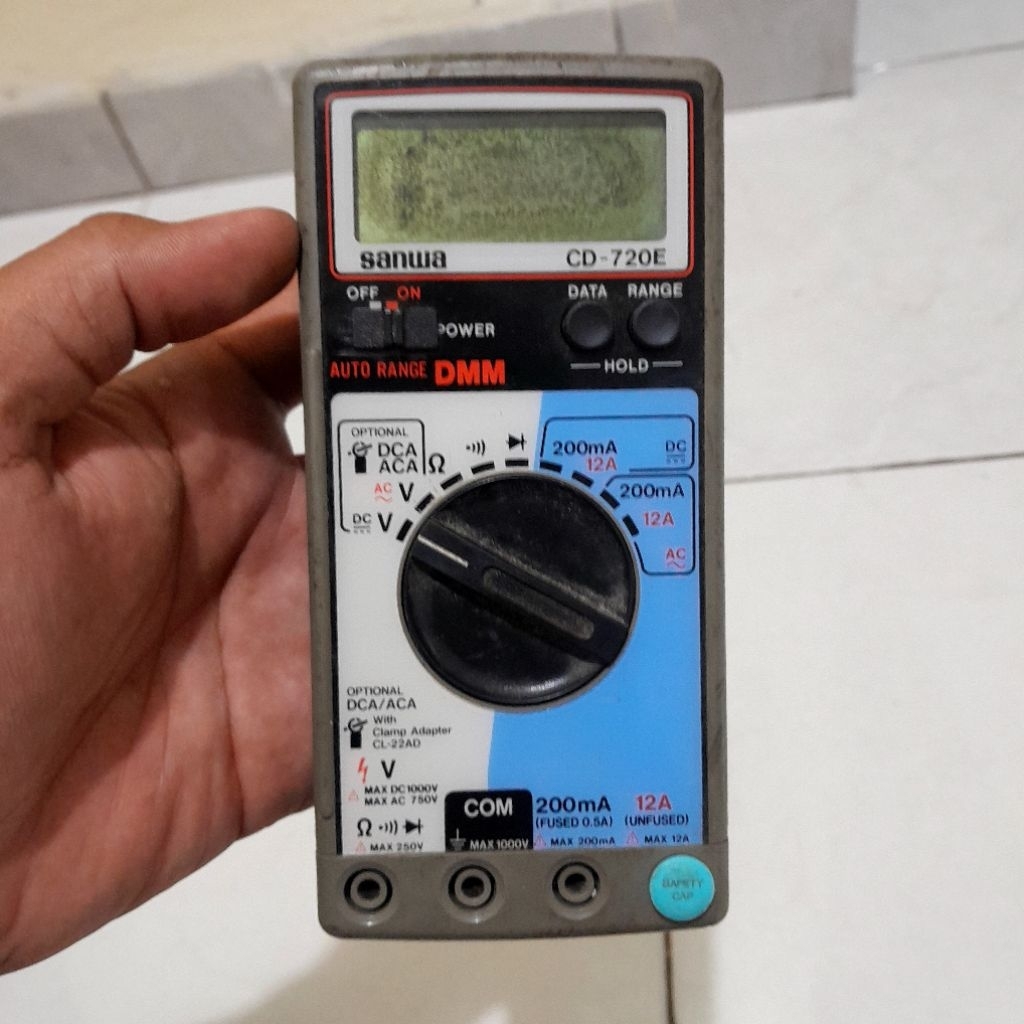 MULTIMETER SANWA CD-720E RUSAK BAHAN SERVIS MULTITESTER DIGITAL SANWA ORI JAPAN